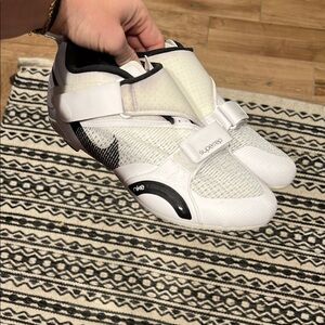 Nike White and Black Athletic High-Top Shoes